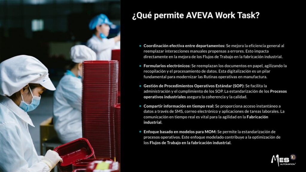 Que permite AVEVA Work Tasks