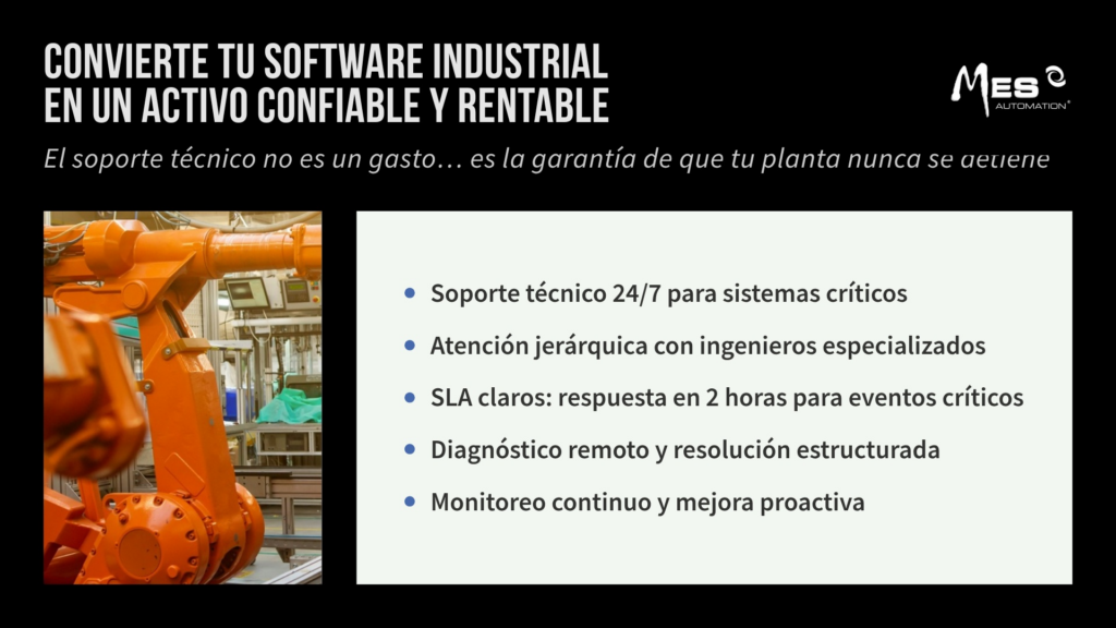 soporte técnico software industrial